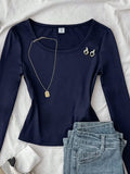Scoop Neck Full Sleeves Top