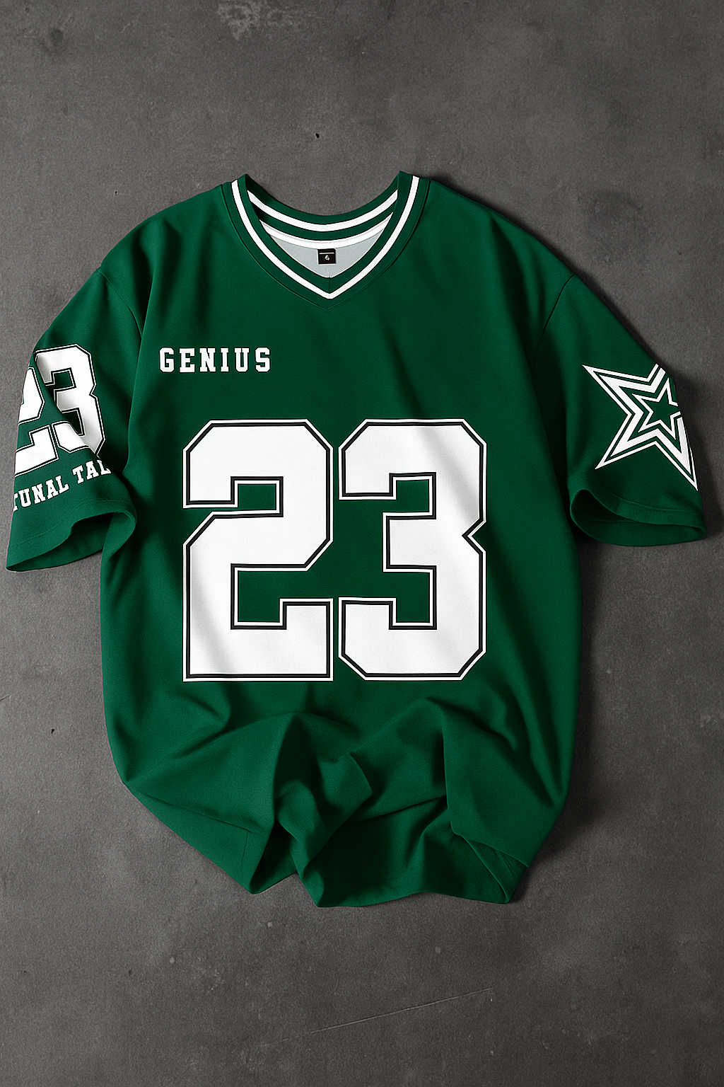 23 Genius Graphic Print Oversized Tee