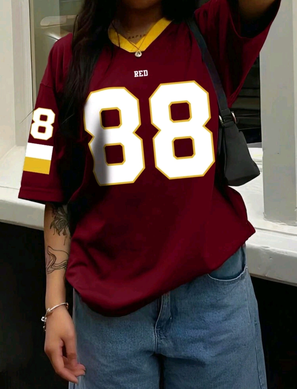 Graphic 88 Print Oversized Tee