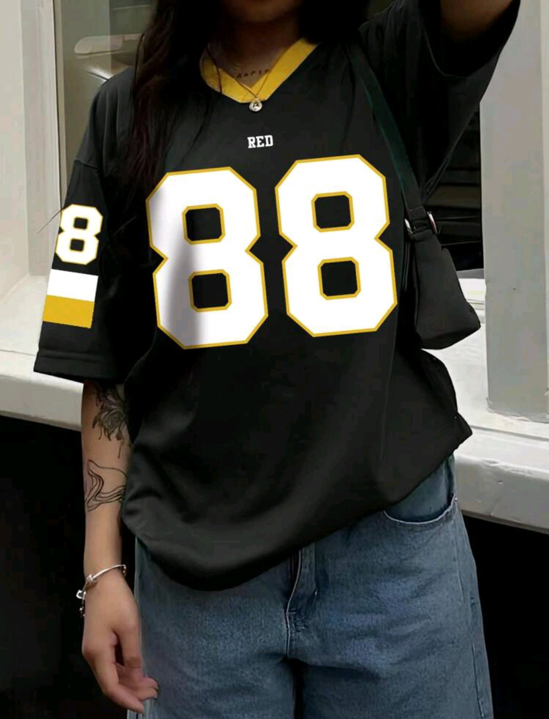 Graphic 88 Print Oversized Tee