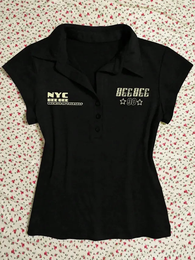 NYC Polo Top Half Sleeves