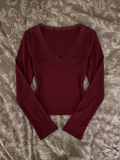 Lace V-Neck Full Sleeves