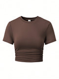 Basic Round Neck Top Half Sleeves