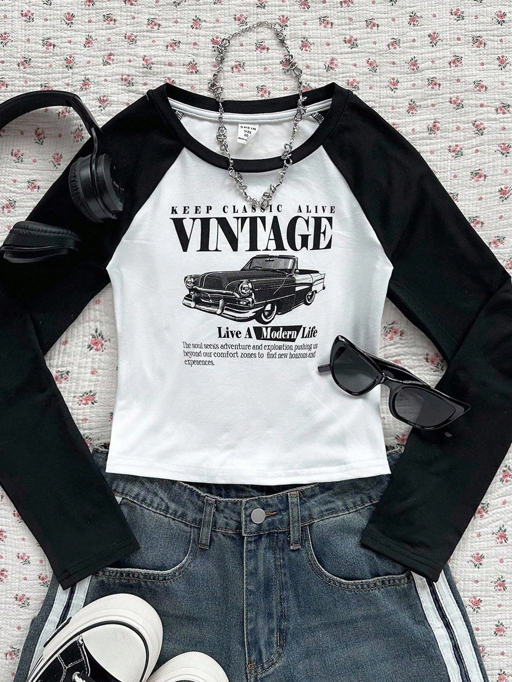 Vintage Car Raglan Full Sleeves