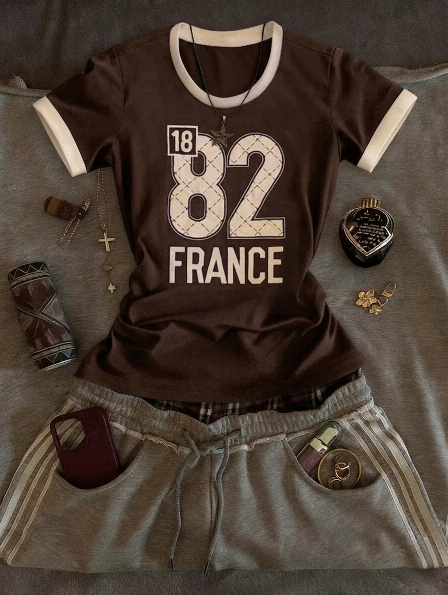 82 France Printed Top