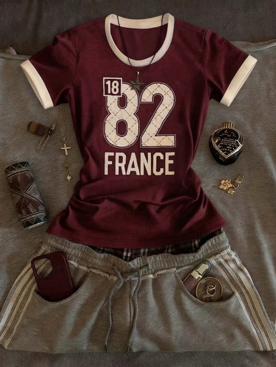 82 France Printed Top