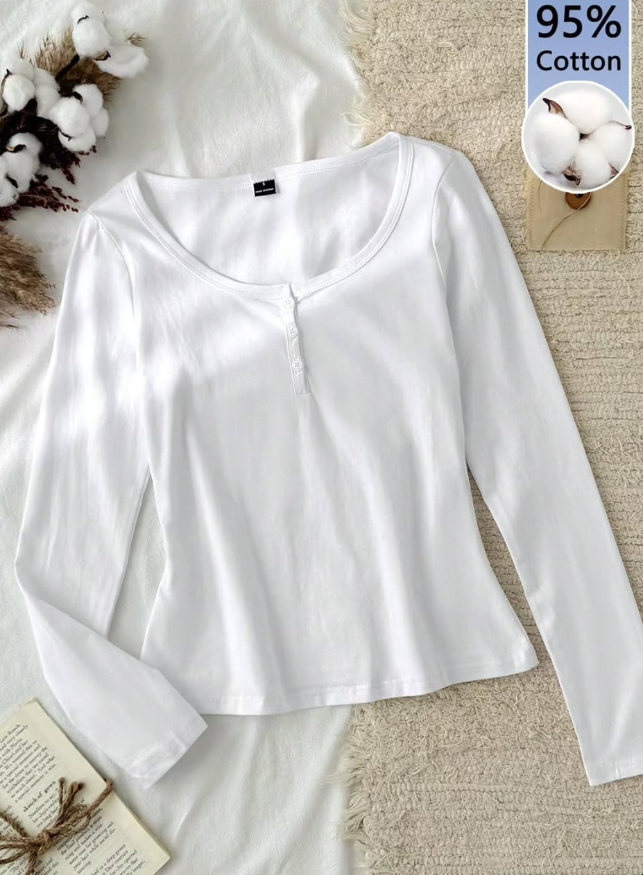 Round Henley Full Sleeves