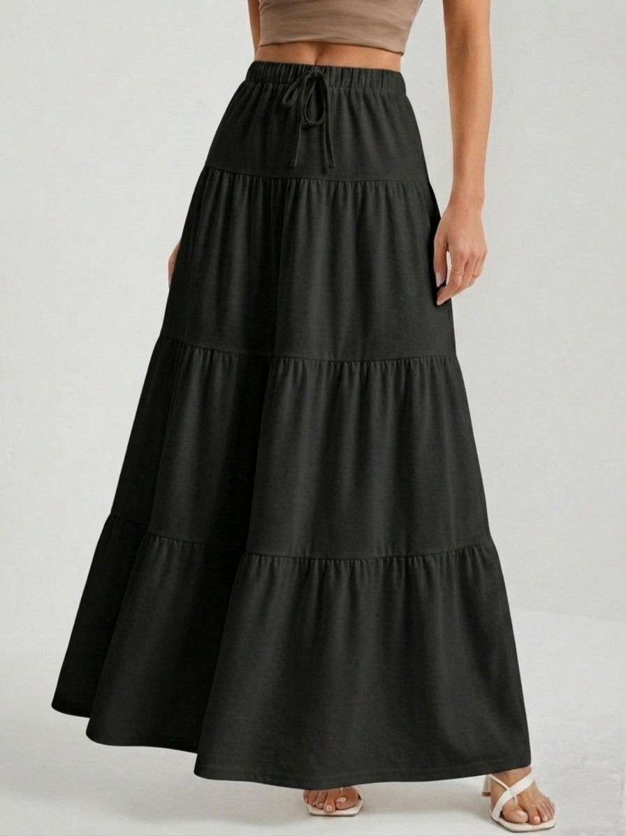 Multi-Layered Jersey Skirt