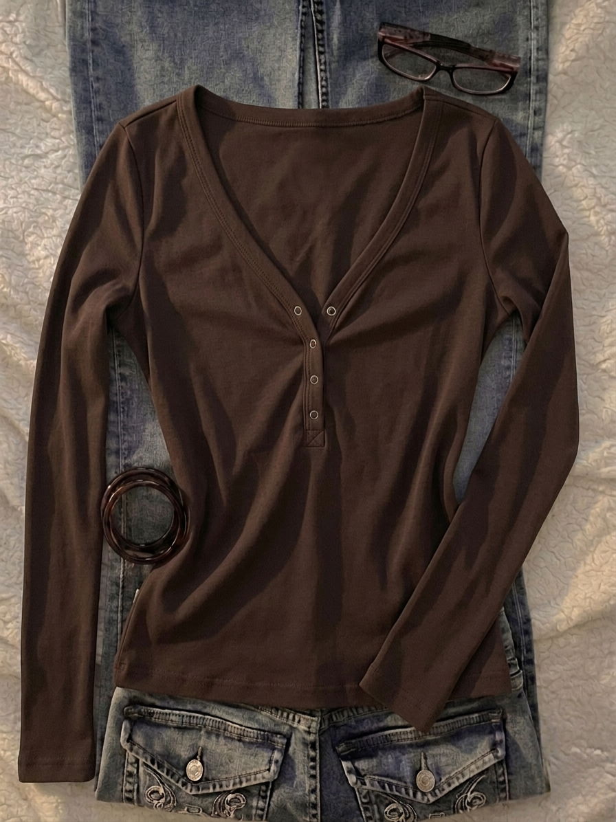 Notch Henley Full Sleeves