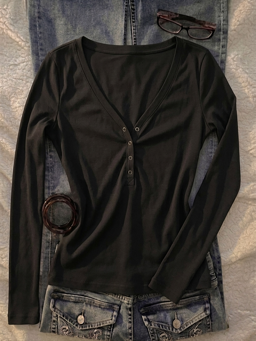 Notch Henley Full Sleeves