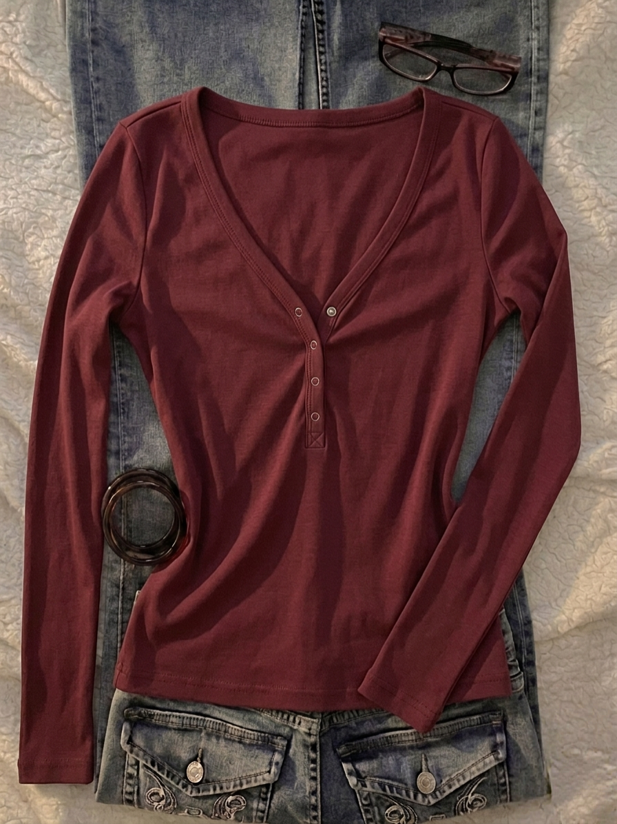 Notch Henley Full Sleeves