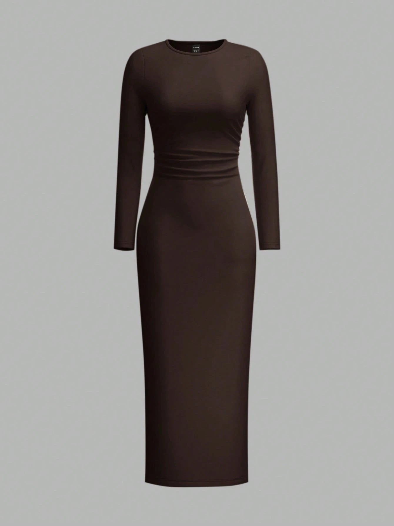 Round Neck Bodycon Full Sleeves Dress
