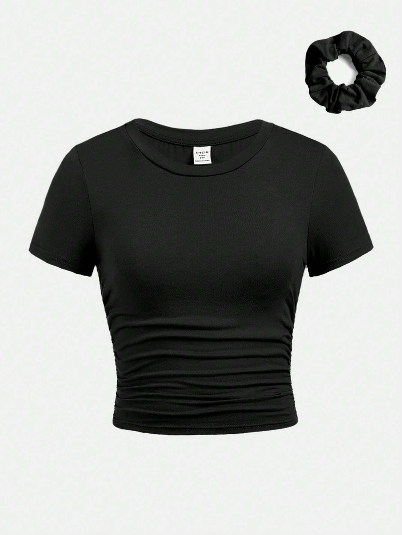 Basic Round Neck Top Half Sleeves