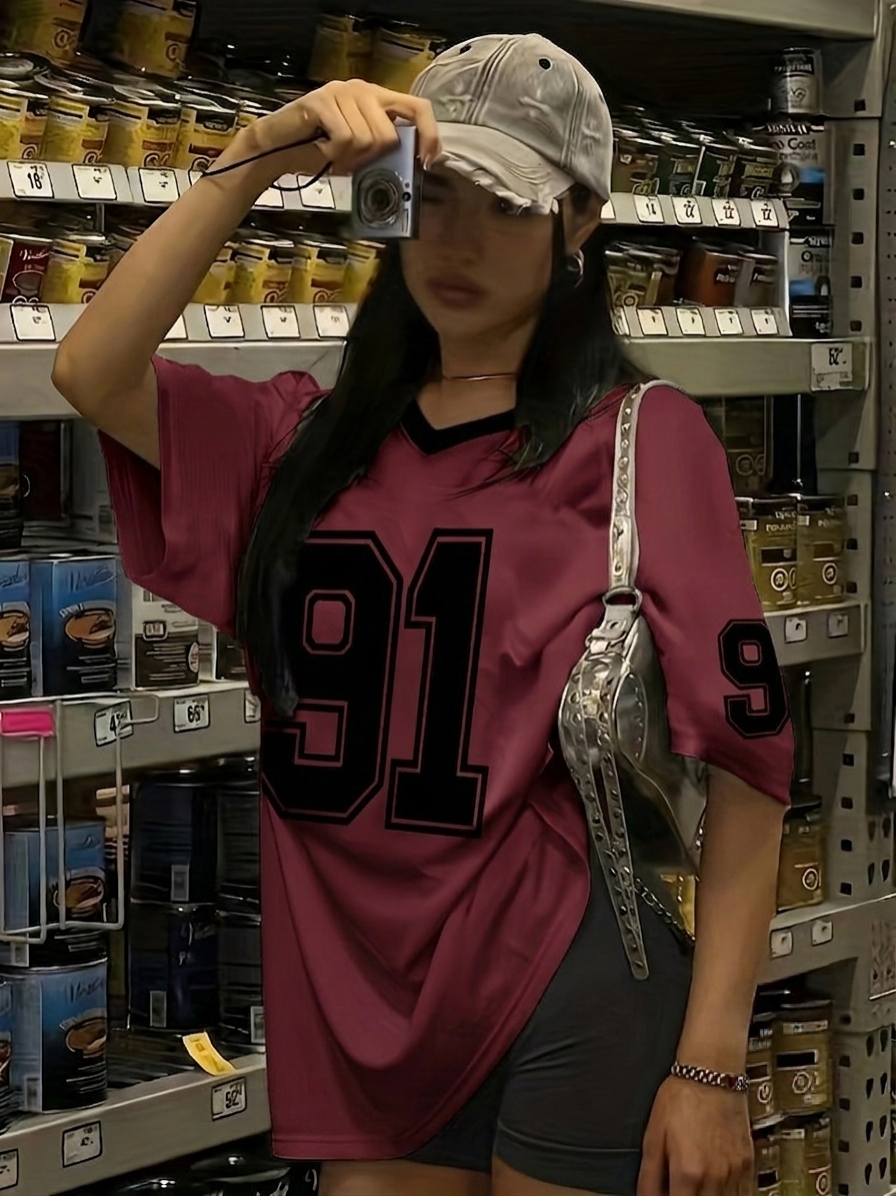Graphic 91 Print Oversized Tee