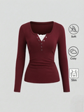 Lace Henley 5.O Full Sleeves