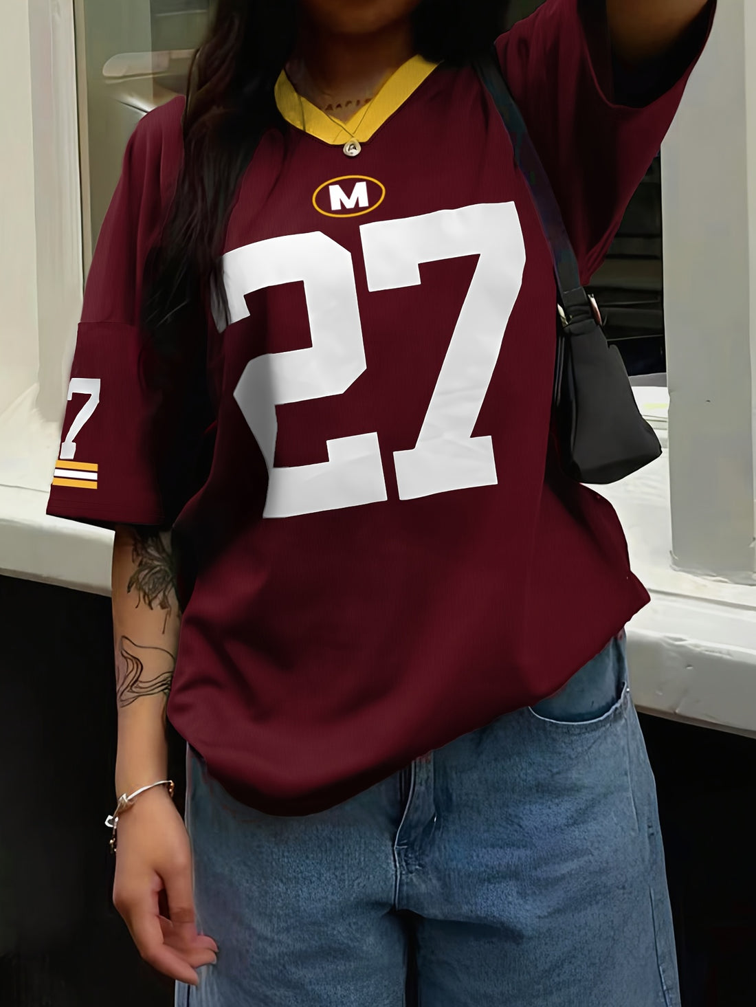 The Gameday Varsity 'M27' Jersey Tee