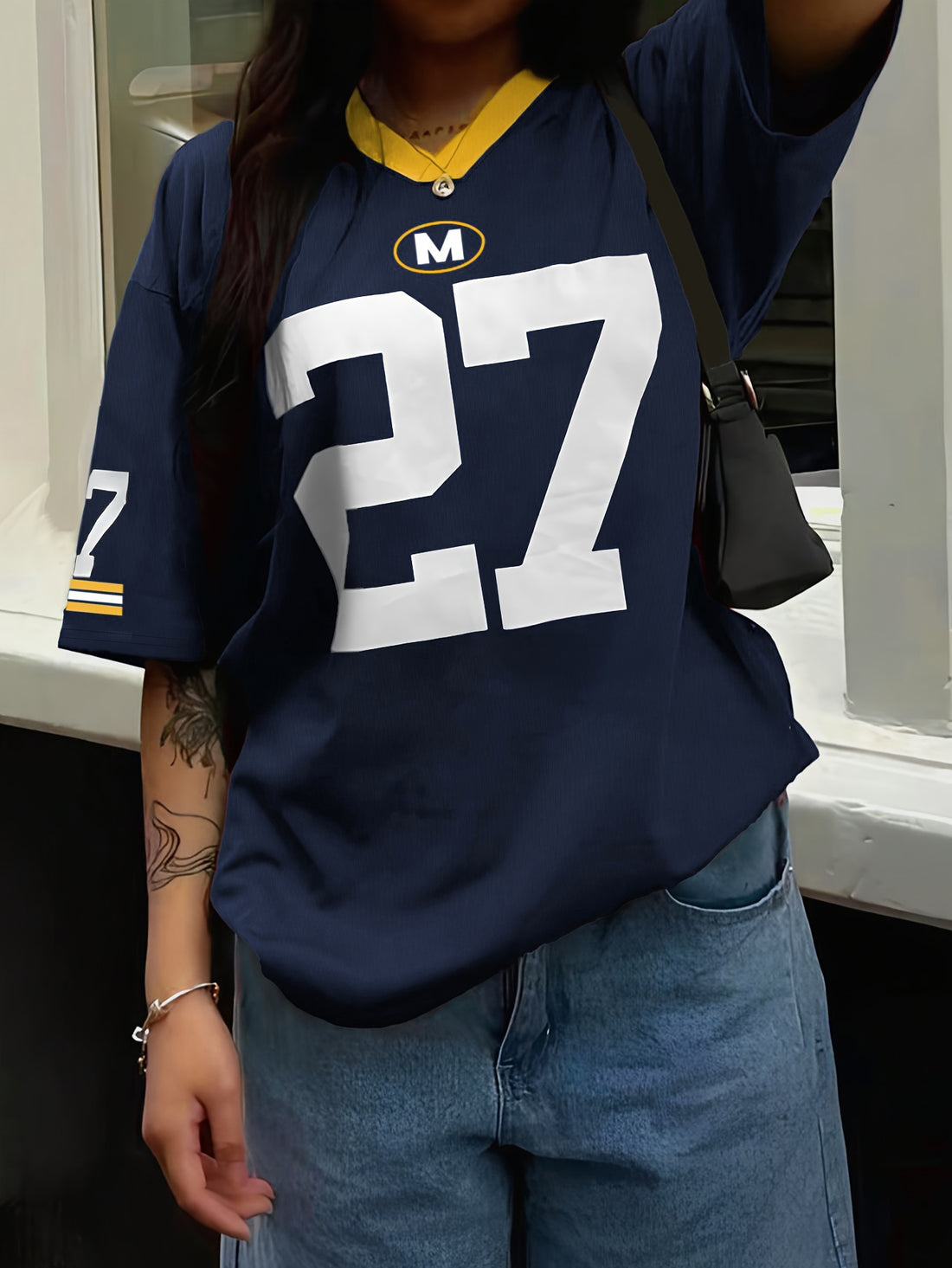 The Gameday Varsity 'M27' Jersey Tee