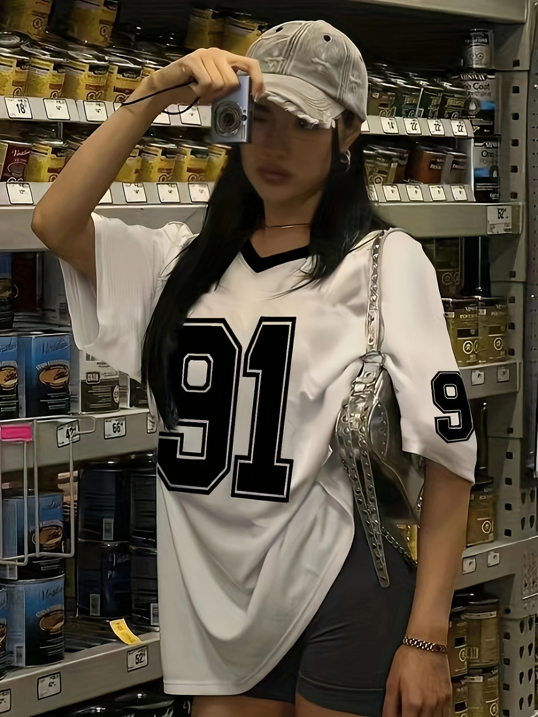 Graphic 91 Print Oversized Tee